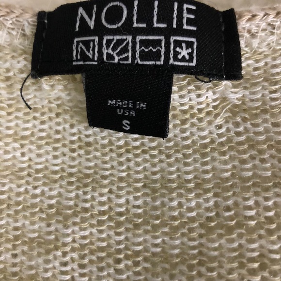 Nollie Cream & White Striped Sweater Small - Picture 4 of 4